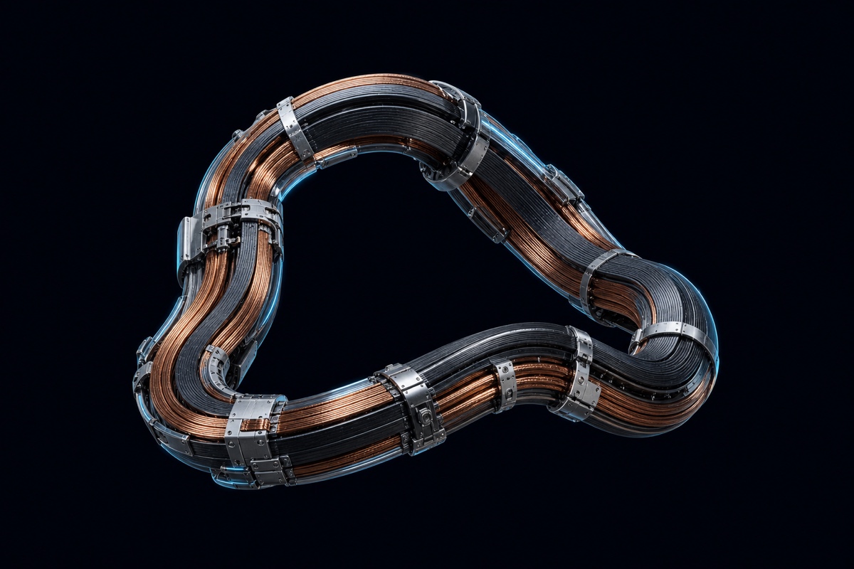 Non-planar stellarator model coil prototype